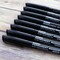 BAZIC Fine Tip Black Permanent Markers w/ Pocket Clip (8/Pack)